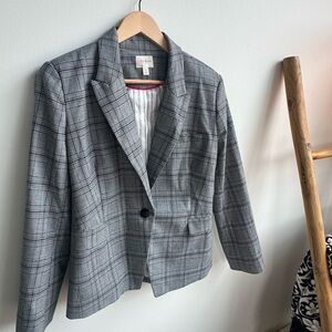 Gray Plaid Women's Blazer